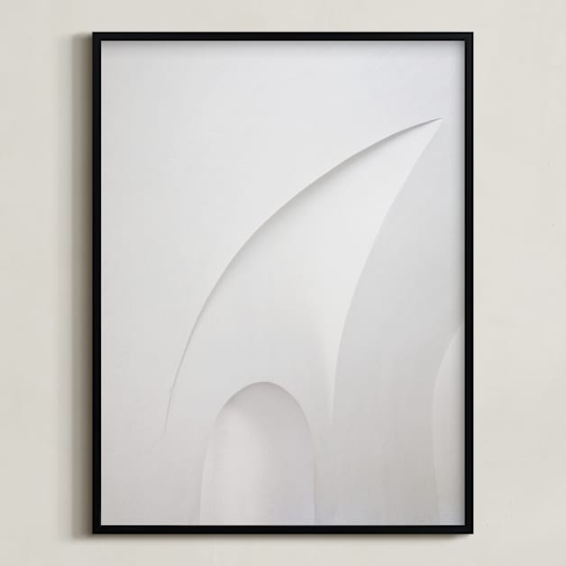 "El Morro Archway" - Art Print in Soft Grey Meets White by Anika - Framed