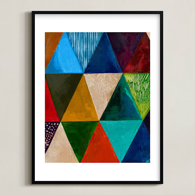 "Prismatic" - Art Print in Deep Forest by Emily Kariniemi - Framed