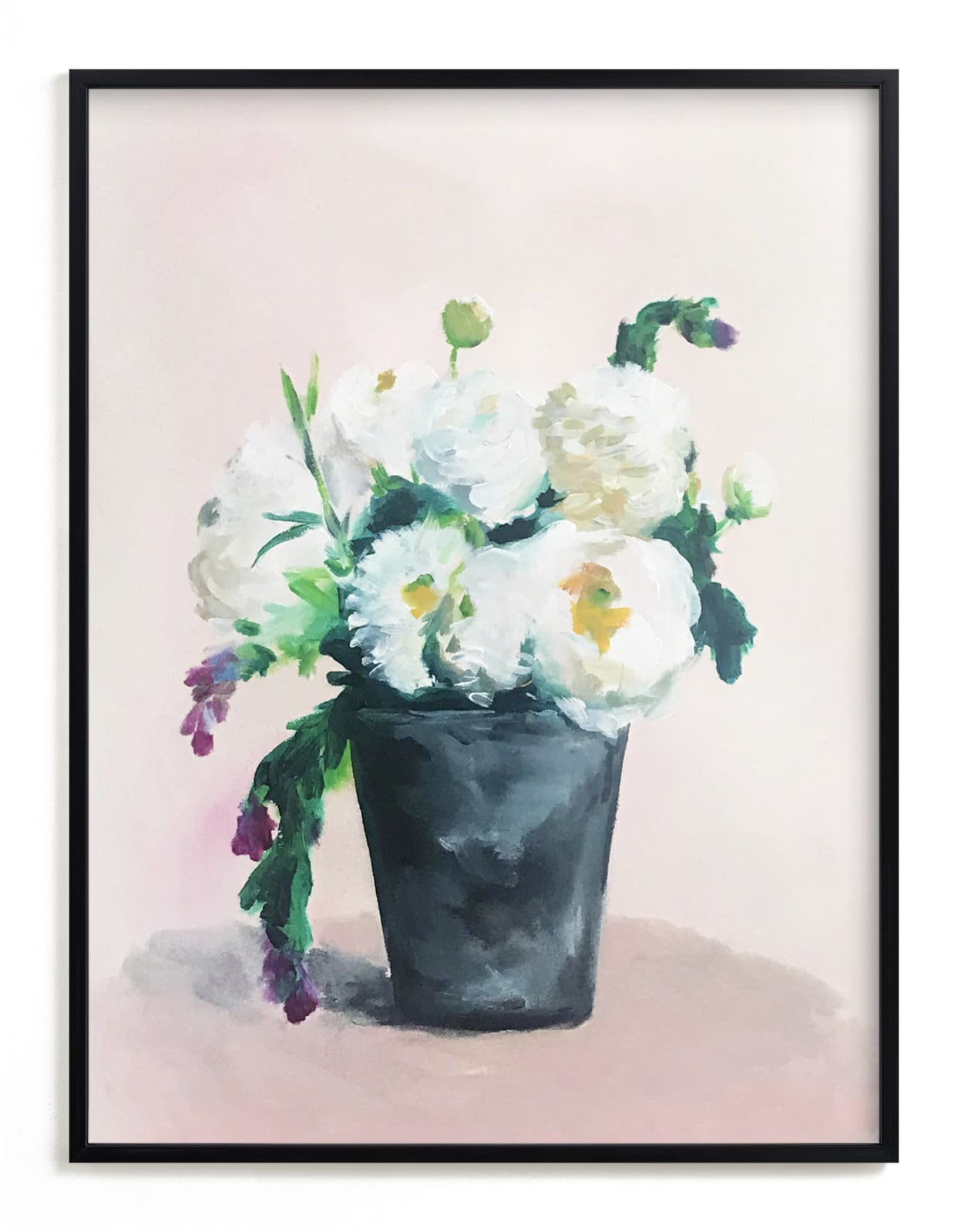"Gift of Flowers" - Art Print by Jenny Partrite in beautiful frame options and a variety of sizes.