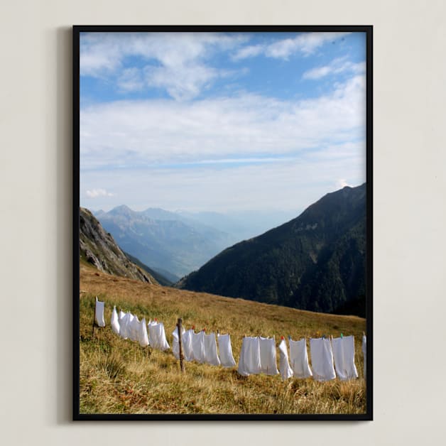 "Laundry Day #2" - Art Print in Alpine Blue Sky by CJ Kurtzman Photography - Framed