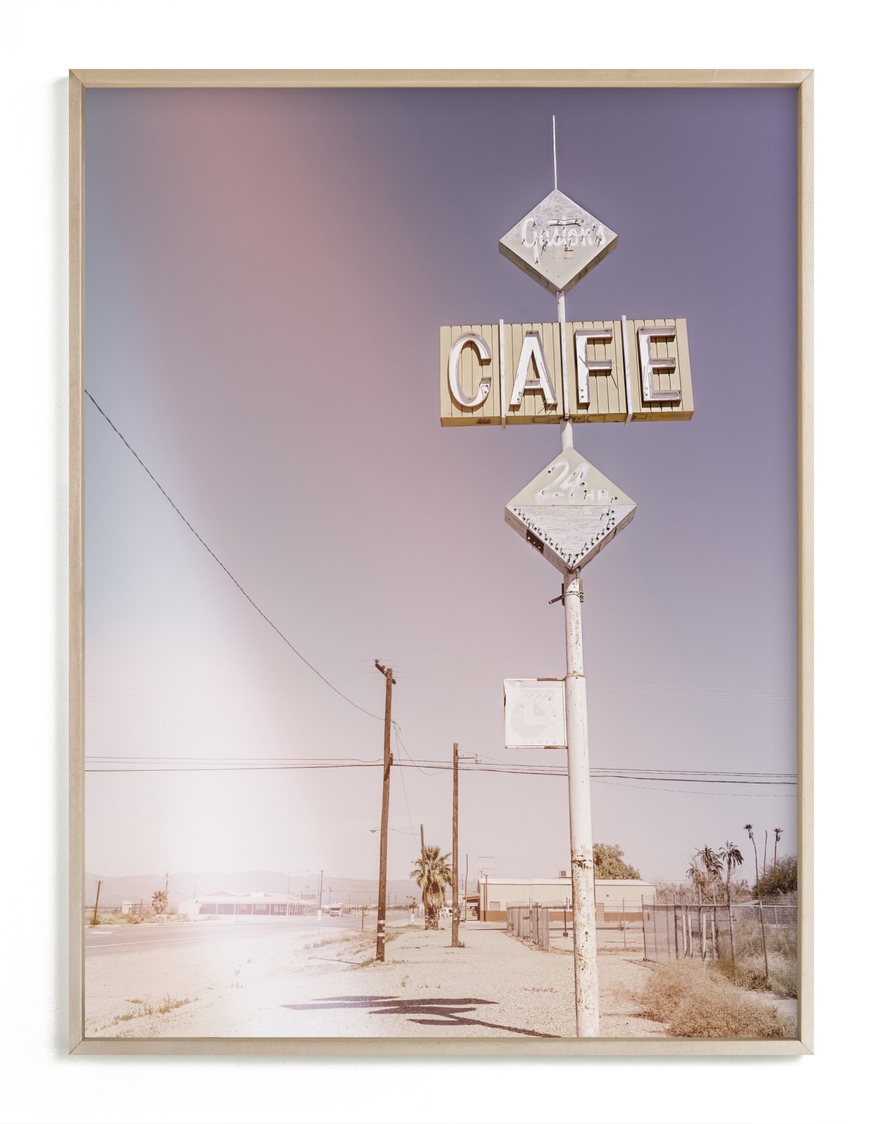 "Desert Cafe" - Limited Edition Art Print by Lissabeth Anglin in beautiful frame options and a variety of sizes.