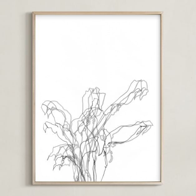 "Peace Lily" - Art Print in Black and White by Ashleigh Ninos - Framed