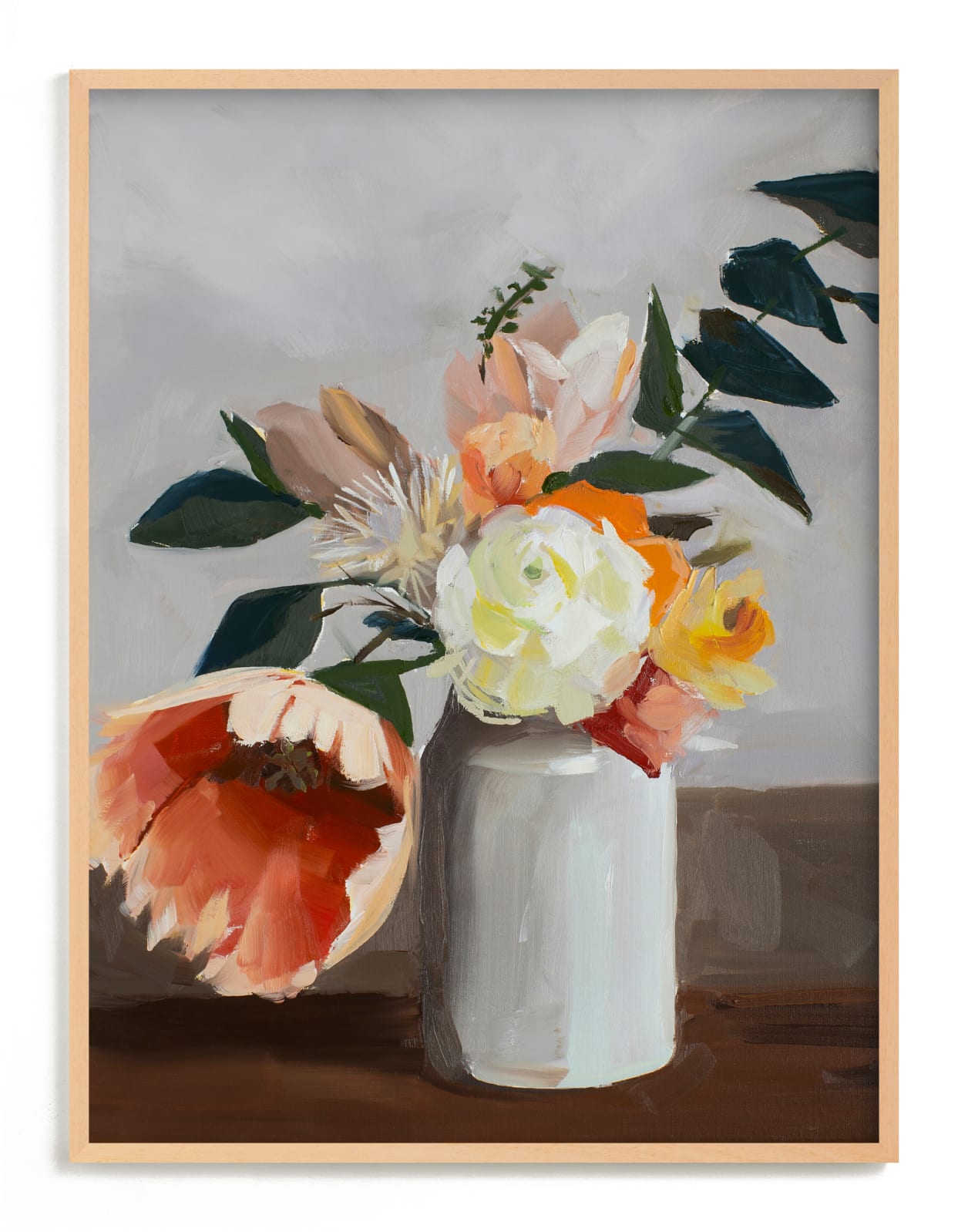 "Peach Poppy" - Limited Edition Art Print by Jenny Westenhofer in beautiful frame options and a variety of sizes.