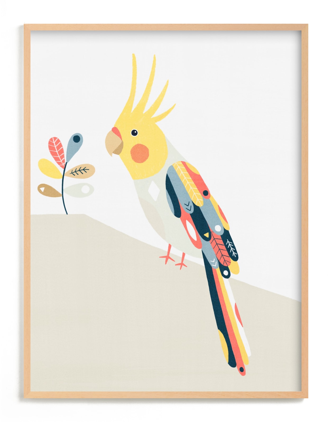 "Cockatiel geometry" - Limited Edition Art Print by Tati Abaurre in beautiful frame options and a variety of sizes.