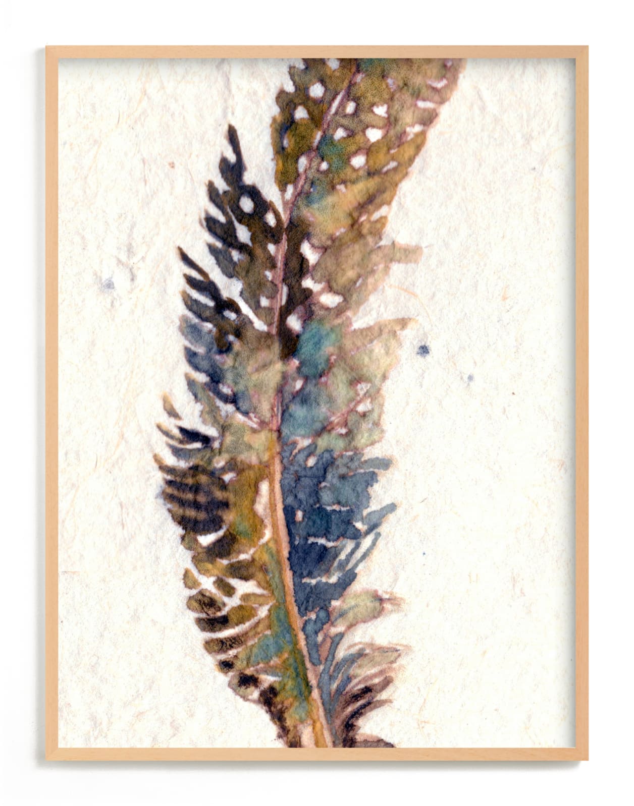 "Kind Feather" - Art Print by Stephanie Toral in beautiful frame options and a variety of sizes.