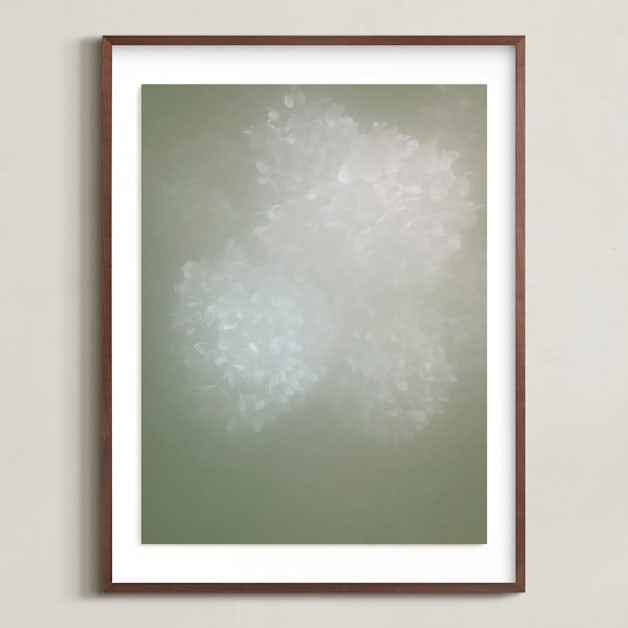 "Hazed Florals 2" - Art Print in Moss by Baumbirdy - Framed