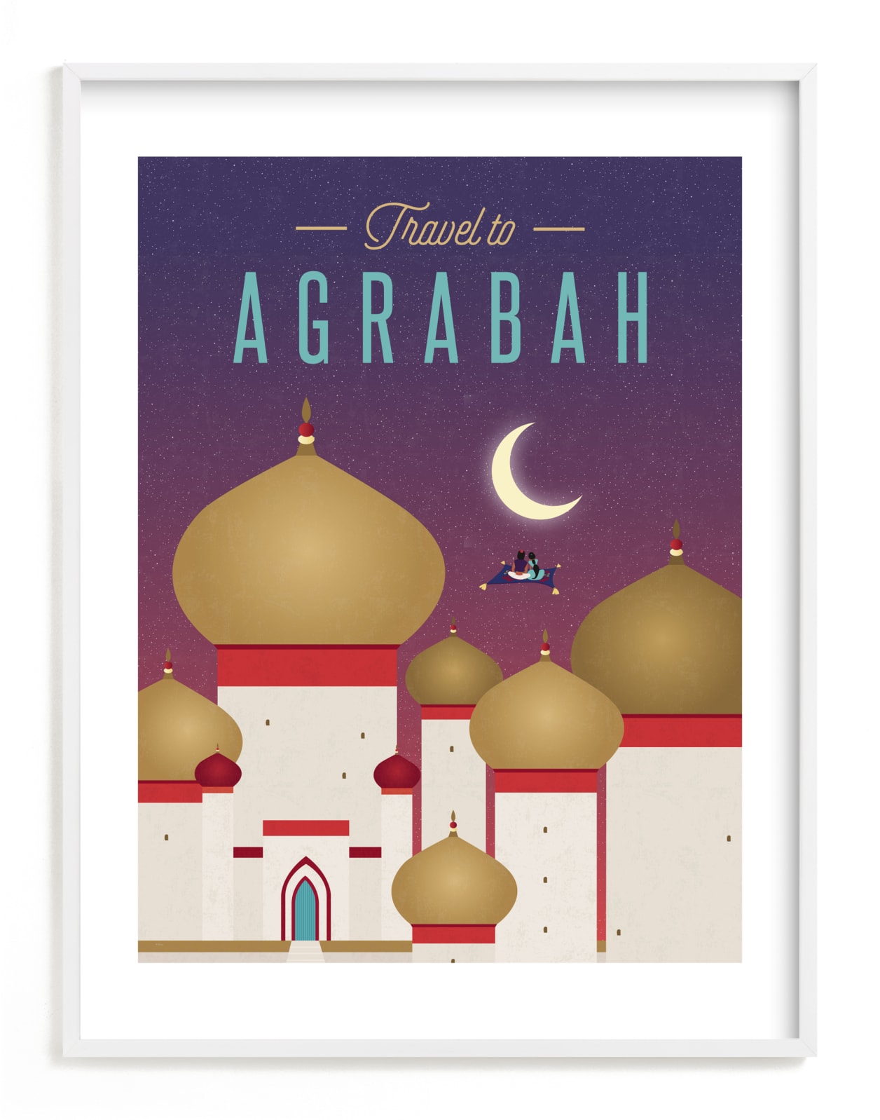 "Travel to Agrabah from Disney's Aladdin" - Limited Edition Art Print by Erica Krystek in beautiful frame options and a variety of sizes.
