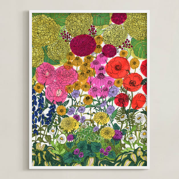 "Flower Hour" - Limited Edition Art Print by Janie Allen in beautiful frame options and a variety of sizes.