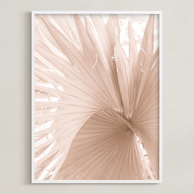 "Whirl" - Art Print in Beige by Carly Tabak - Framed