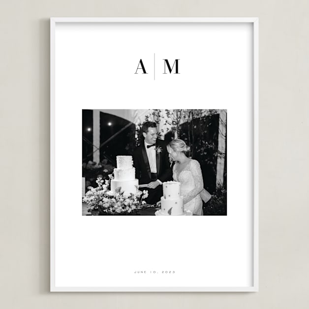 "Monogram: Landscape Framed Photo " - Framed Photo in White by Minted - Framed