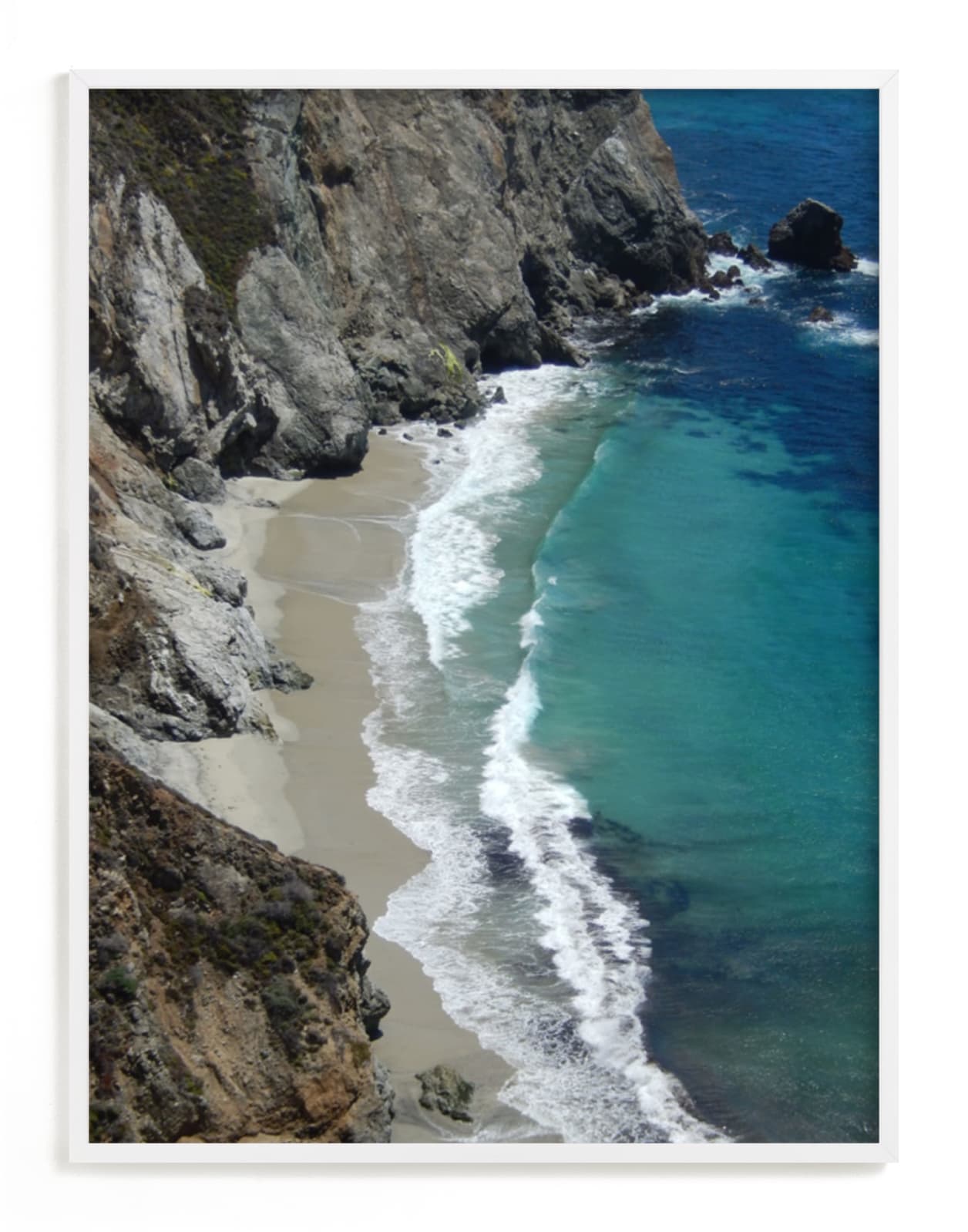 "Big Sur Waves" - Art Print by Jan Kessel in beautiful frame options and a variety of sizes.