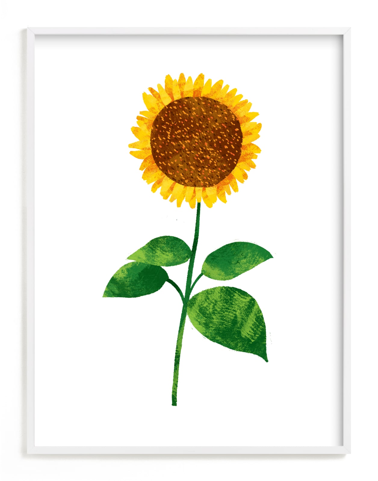 "Hello, Sunflower!" - Art Print by Alf and Auguri in beautiful frame options and a variety of sizes.