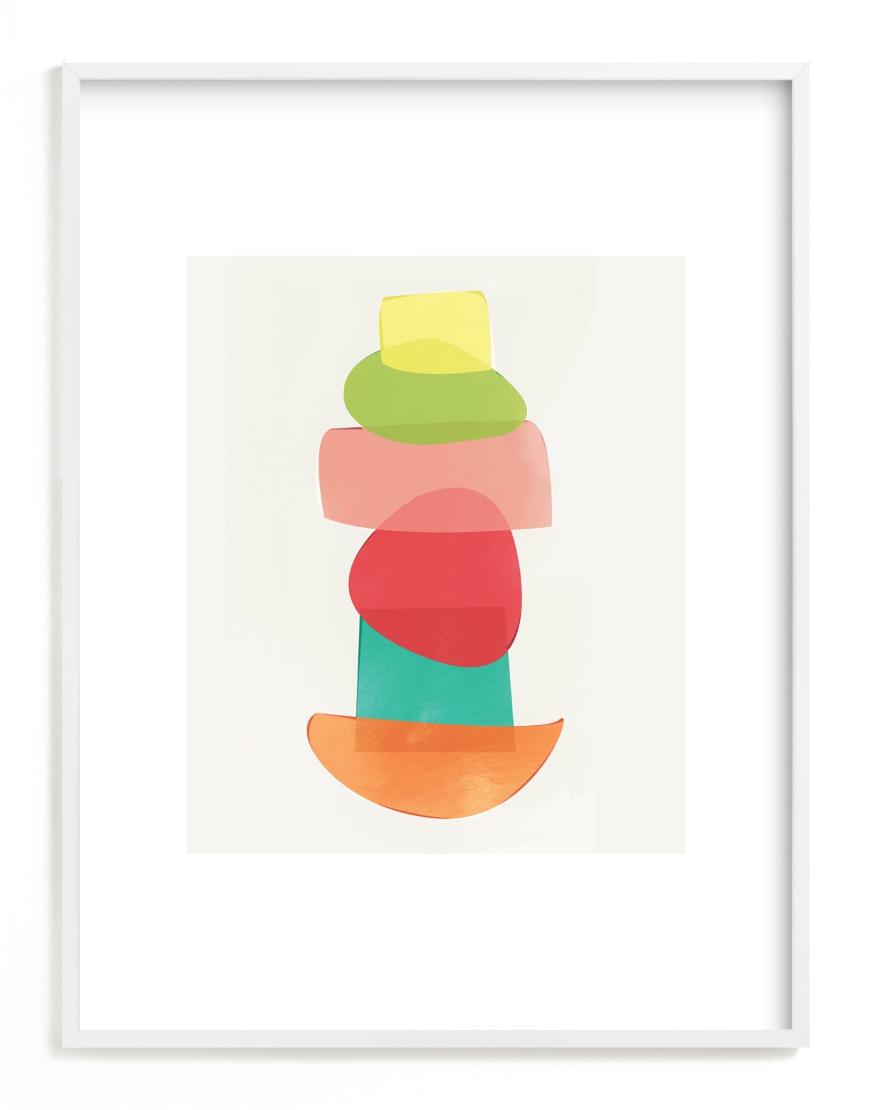 "Shape Stack" - Art Print by Red Impressionz in beautiful frame options and a variety of sizes.