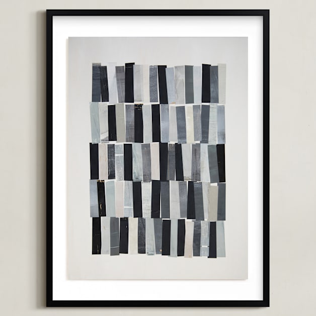 "tonality I" - Art Print in Slate by Sara Hicks Malone - Framed
