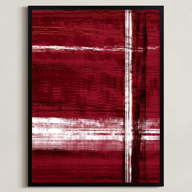 "Mr. Red" - Art Print in Red by Amanda Sheil - Framed