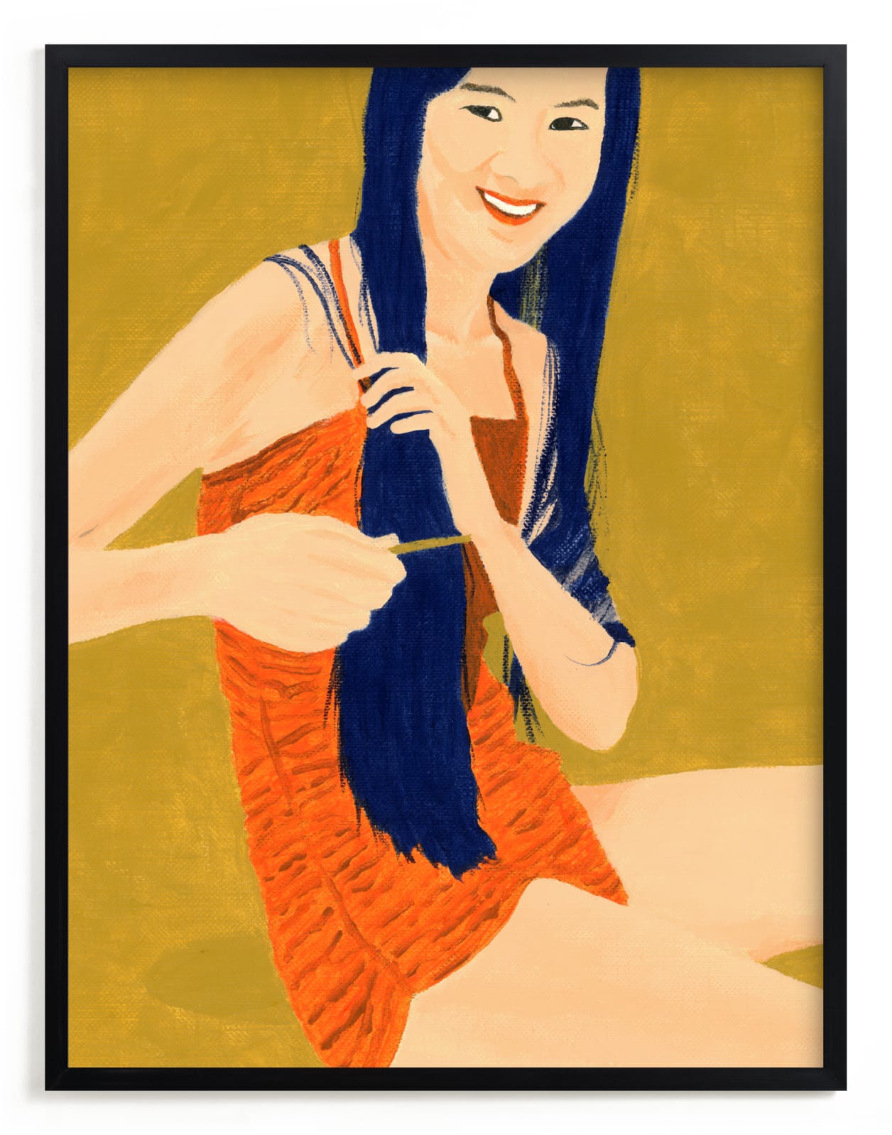"Girl By The Pool" by Deborah Chou in beautiful frame options and a variety of sizes.
