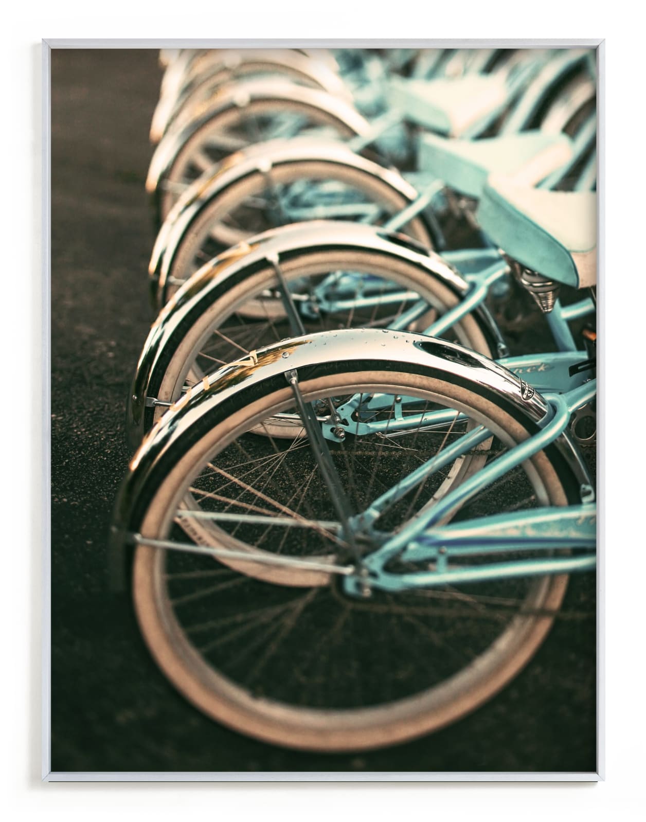 Shop Let's Go Ride 30" X 40", MATTED WHITE WOOD FRAME from Minted on Openhaus
