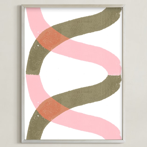 "Linked" - Art Print in Tutti Frutti by Bethania Lima - Framed