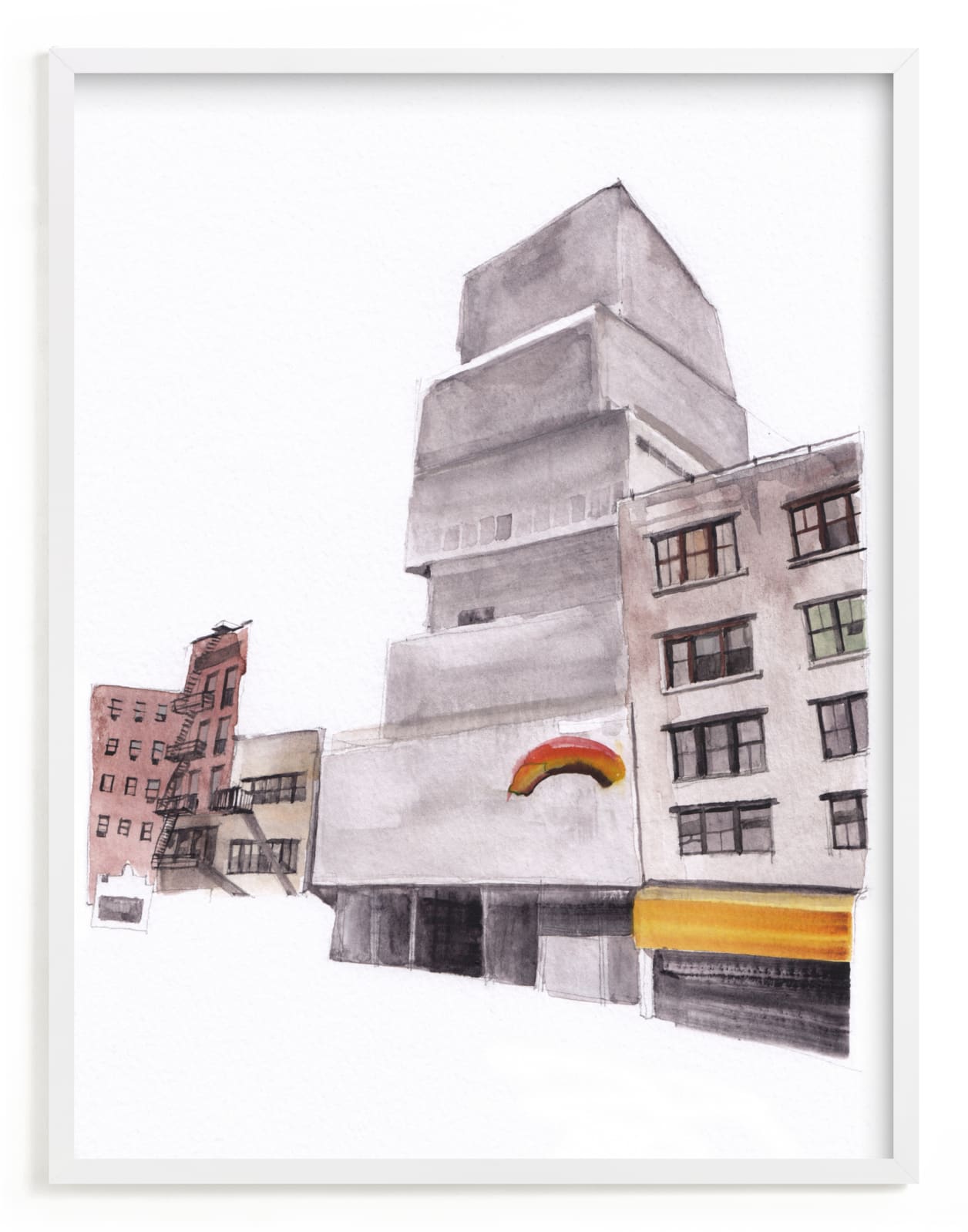 "New York Street" - Limited Edition Art Print by Viktoria Eperjesi in beautiful frame options and a variety of sizes.