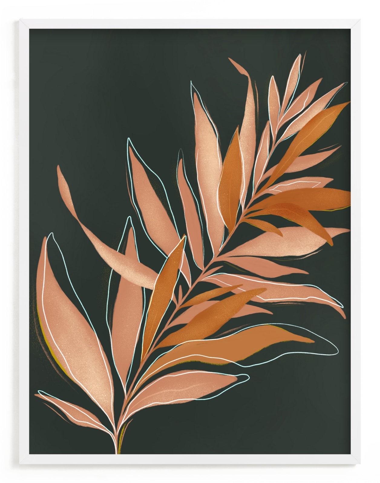"Falling Fern" - Limited Edition Art Print by Julie Murray in beautiful frame options and a variety of sizes.