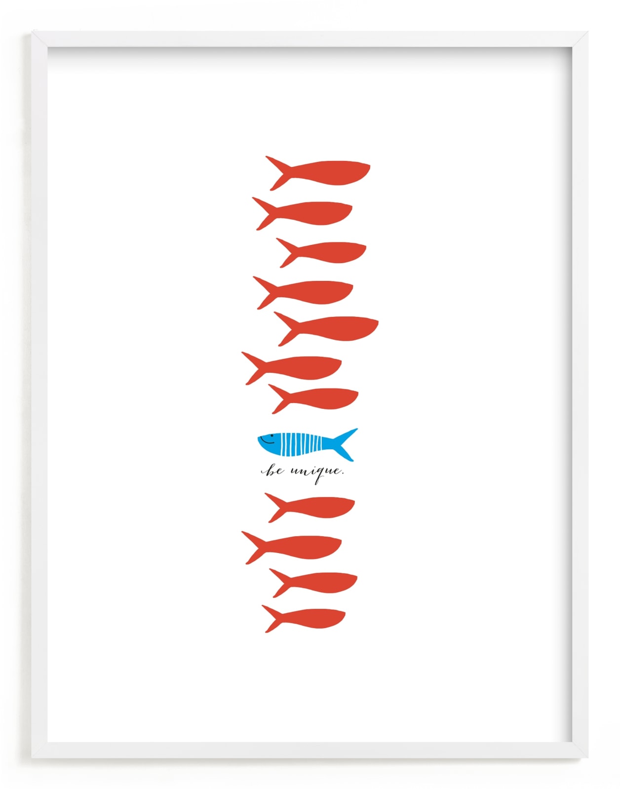 "Unique Fishy" - Limited Edition Art Print by Oscar and Emma - Karly Depew in beautiful frame options and a variety of sizes.