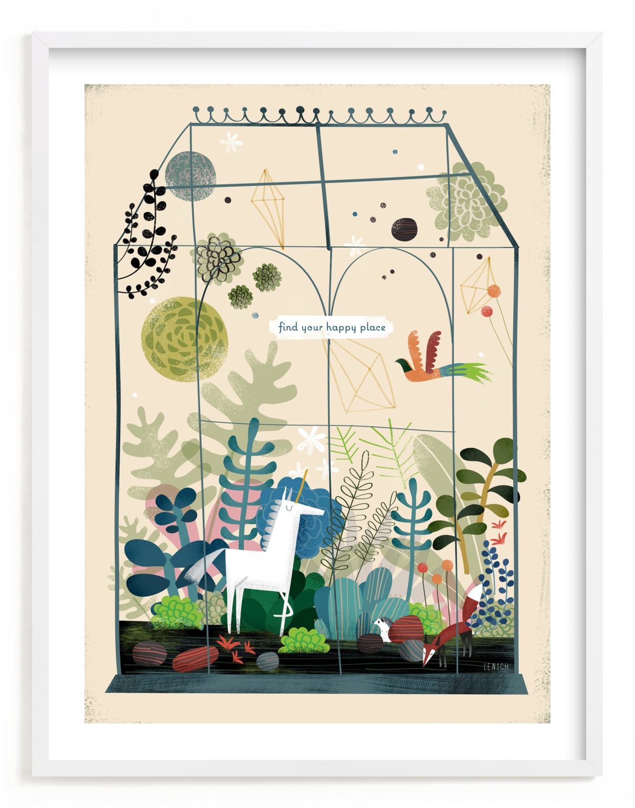 "Find Your Happy Place" - Limited Edition Art Print by Chris Lensch in beautiful frame options and a variety of sizes.