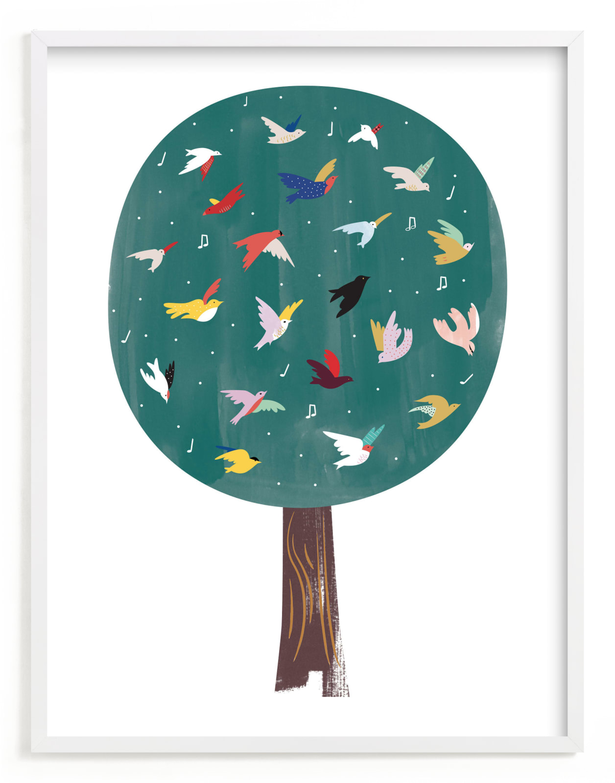 "Lots of Songbirds" - Limited Edition Art Print by Eve Schultz in beautiful frame options and a variety of sizes.
