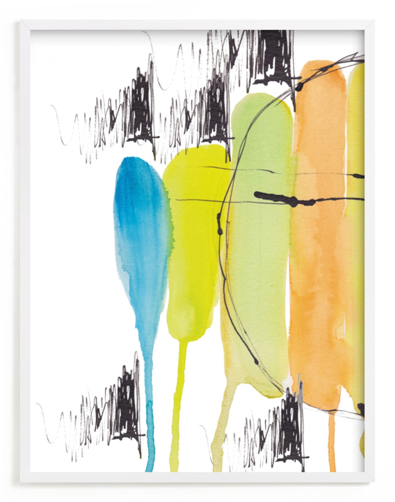 "Melted Popsicles" - Art Print by Deborah Velasquez in beautiful frame options and a variety of sizes.