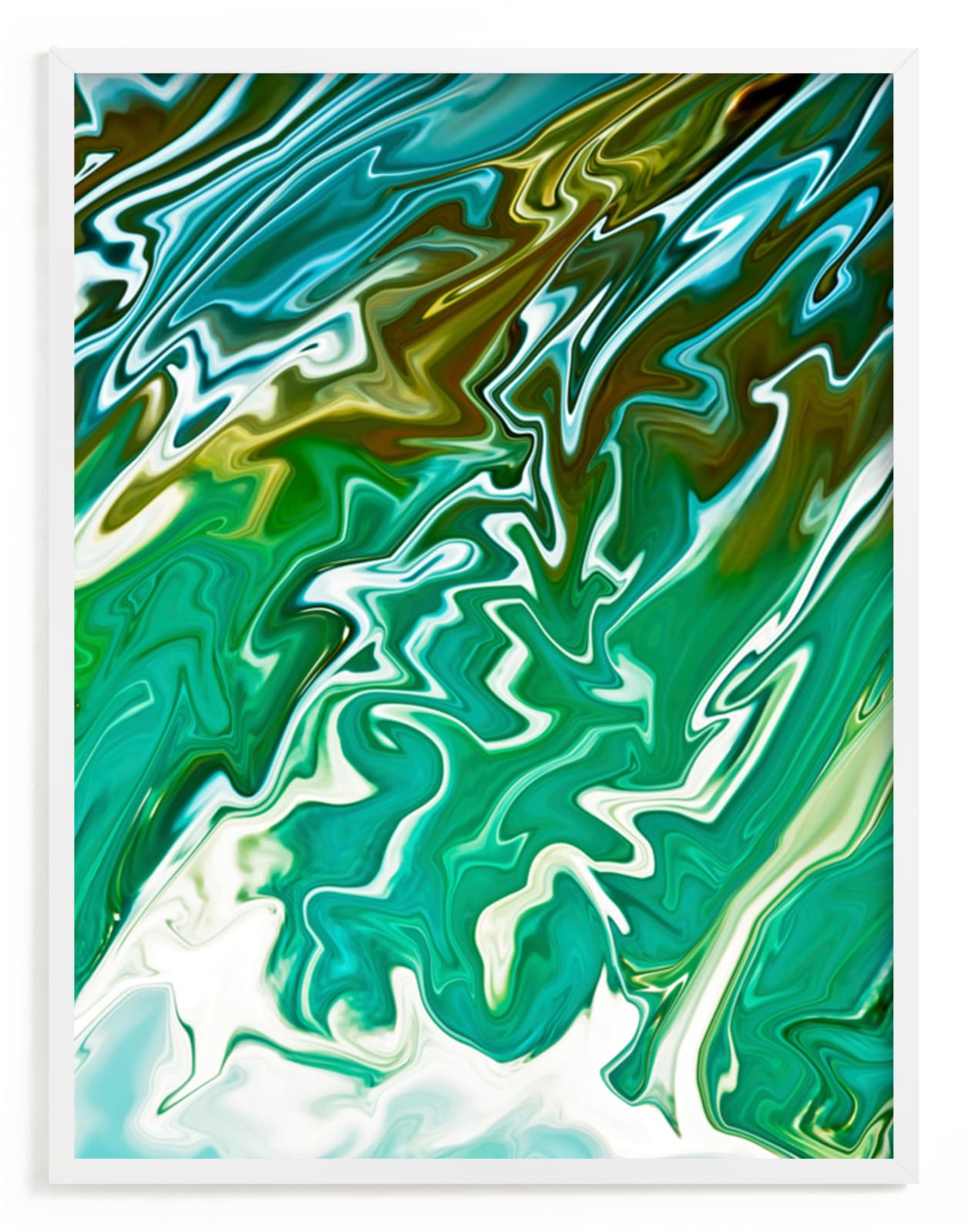 "Waterfall Swirls" - Art Print by Debra Butler in beautiful frame options and a variety of sizes.