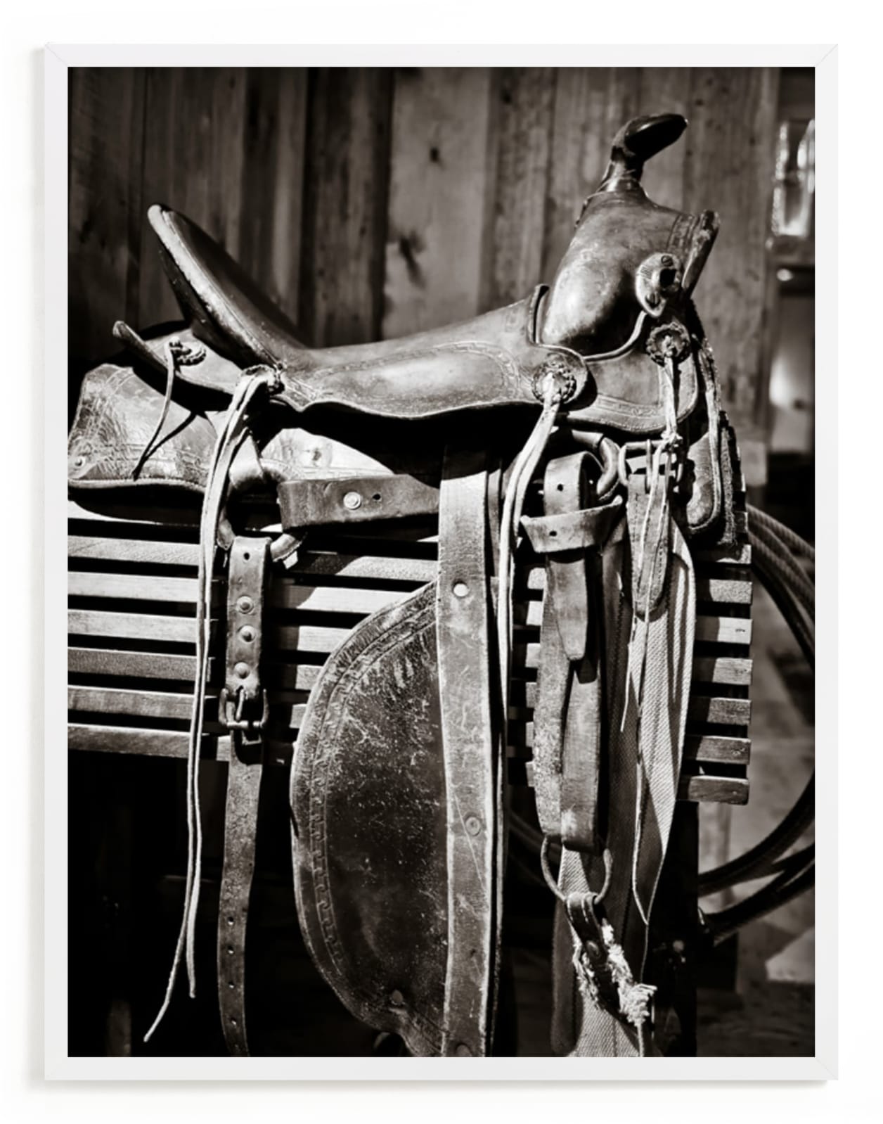 "The Saddle" - Art Print by Debra Butler in beautiful frame options and a variety of sizes.