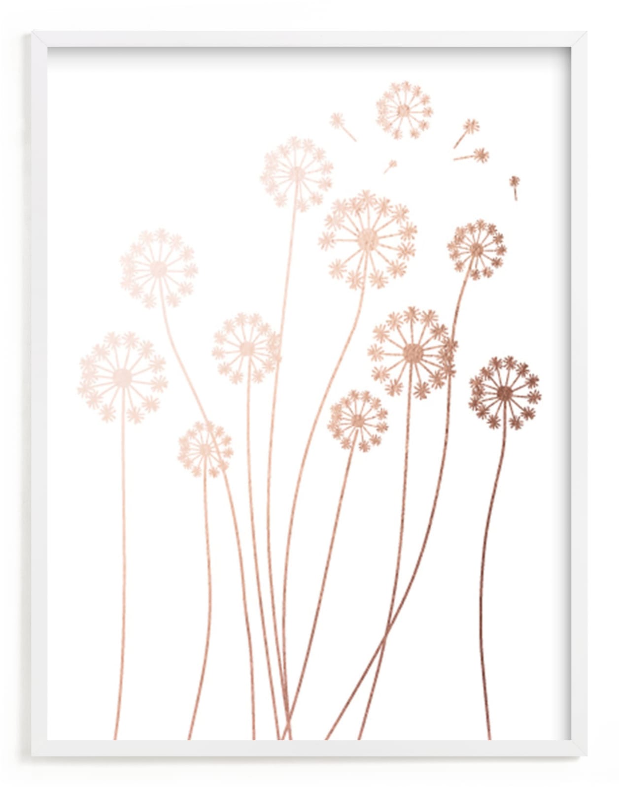 "Dandelion summer" - Art Print by Angela Thompson in beautiful frame options and a variety of sizes.