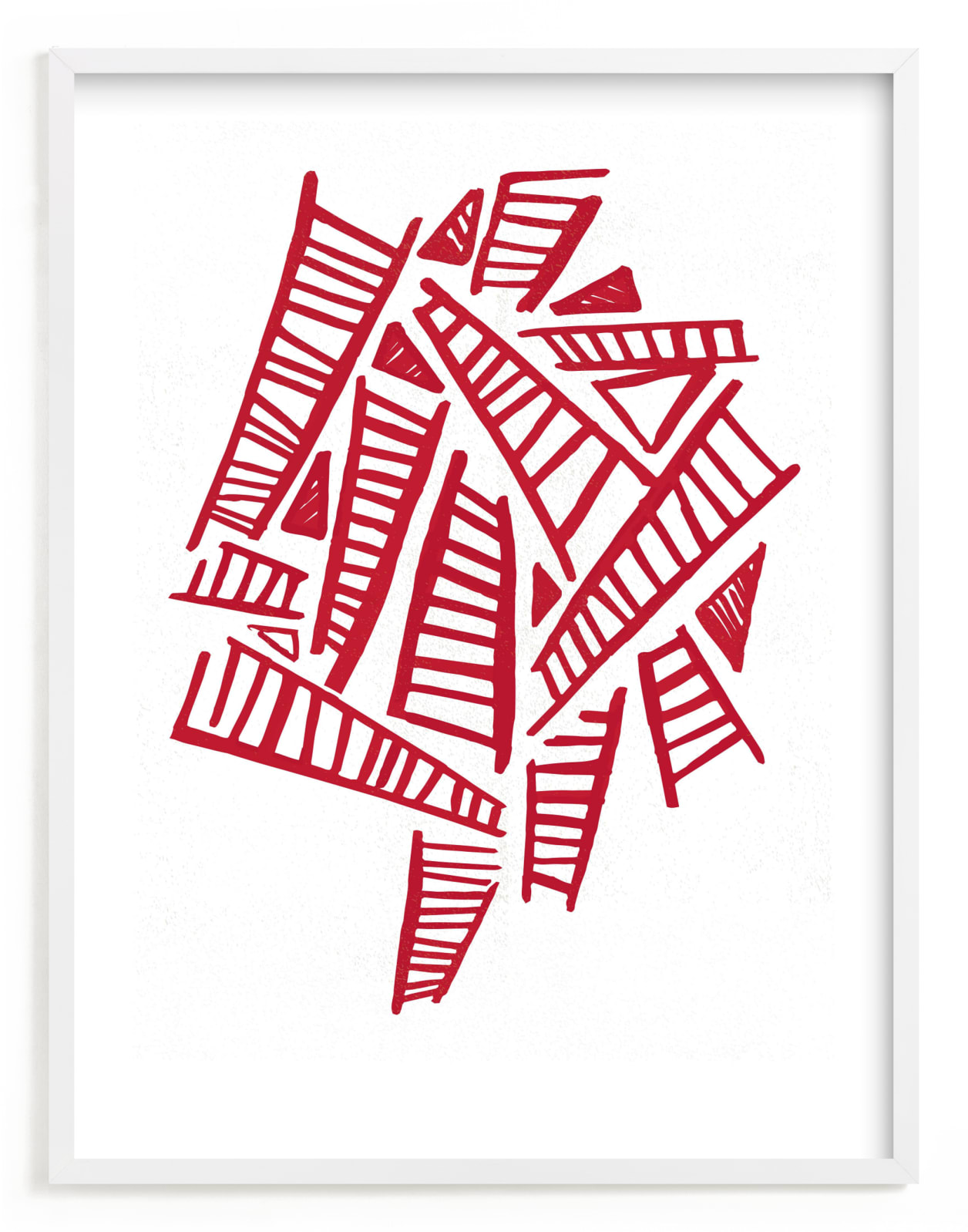 "Many Ladders" - Art Print by Lisa Travis in beautiful frame options and a variety of sizes.