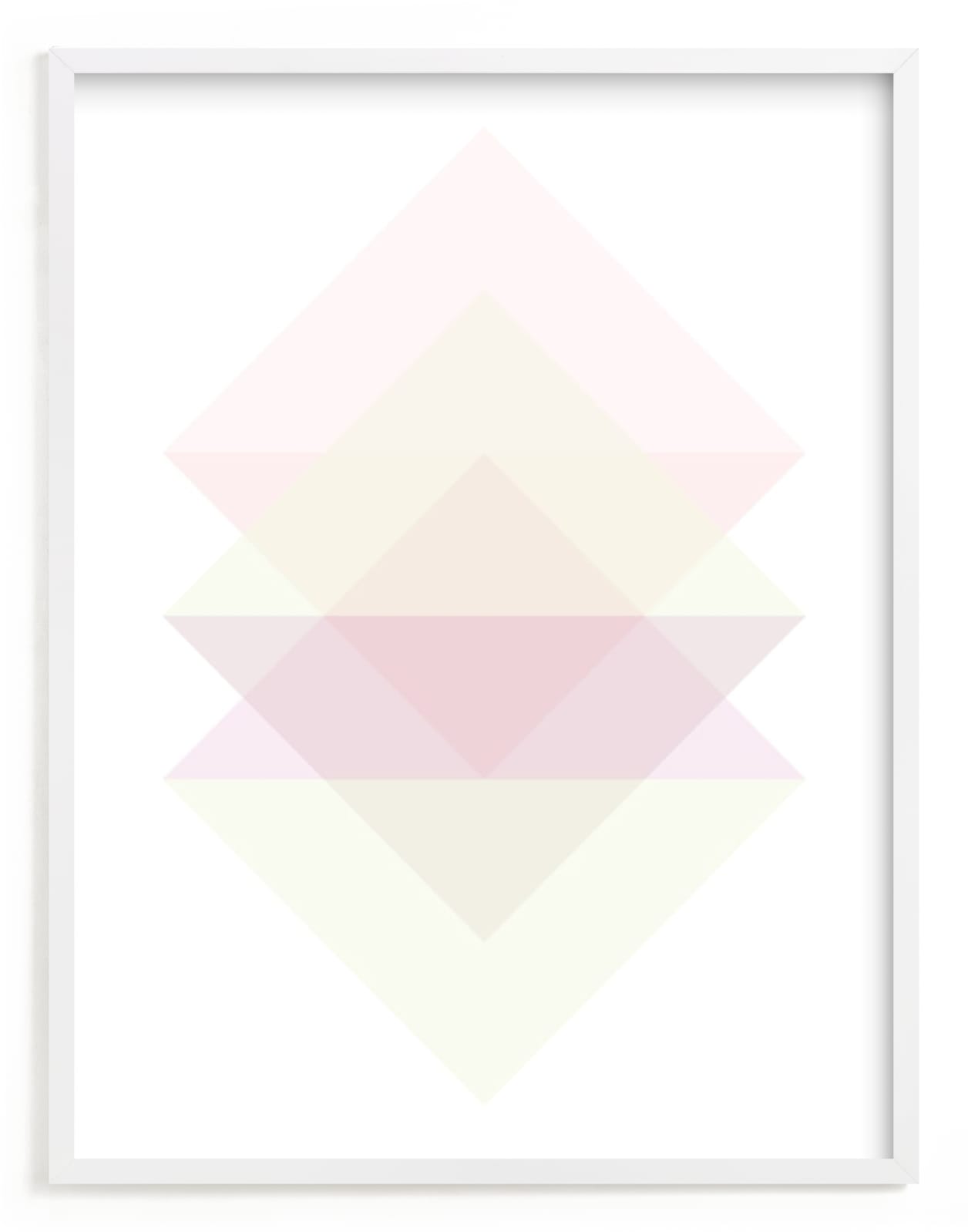 "Geo Gravity" - Art Print in sunrise by Phrosné Barwood - Framed