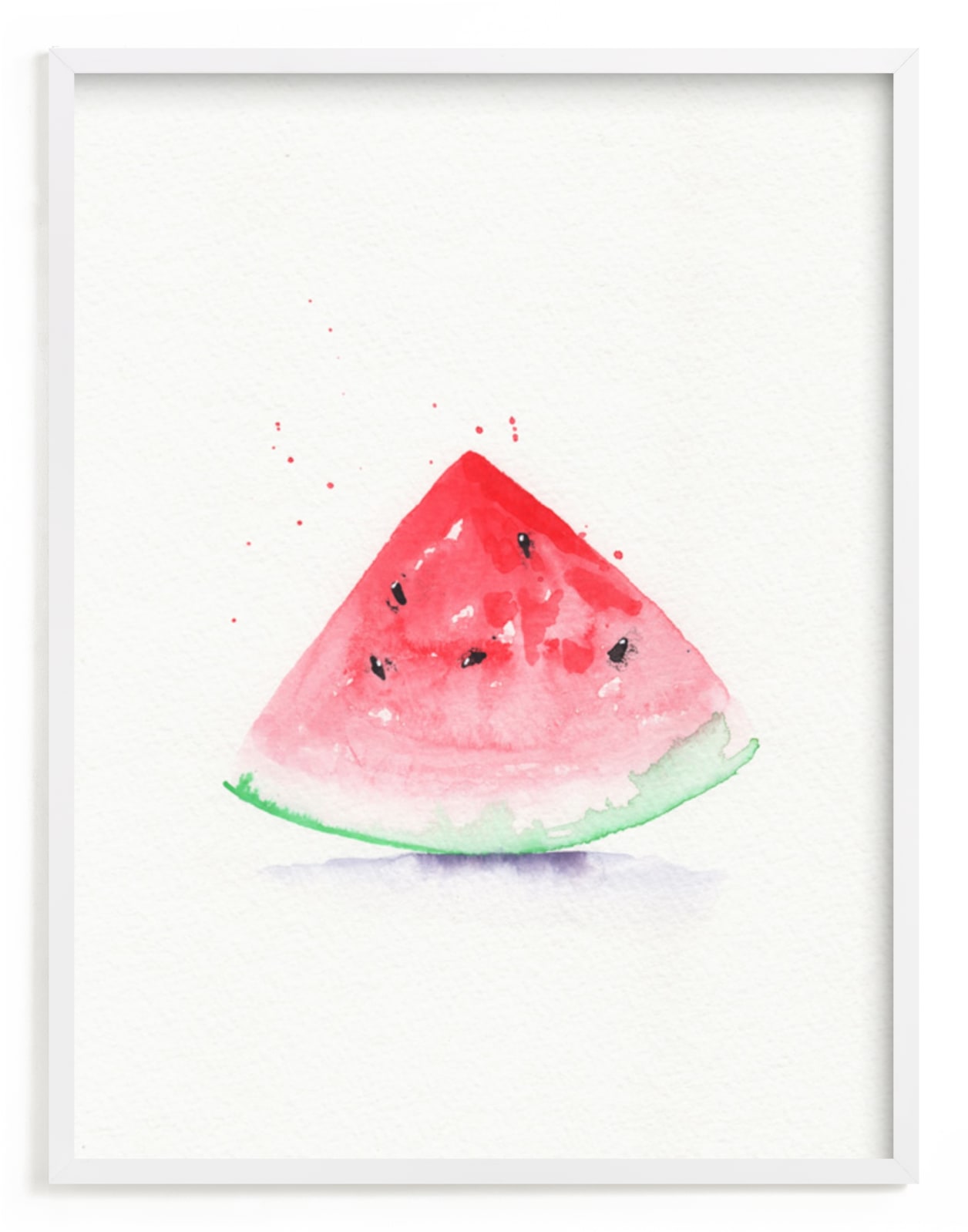 "Slice of Summer" - Art Print in Melon by Lindsay Megahed - Framed