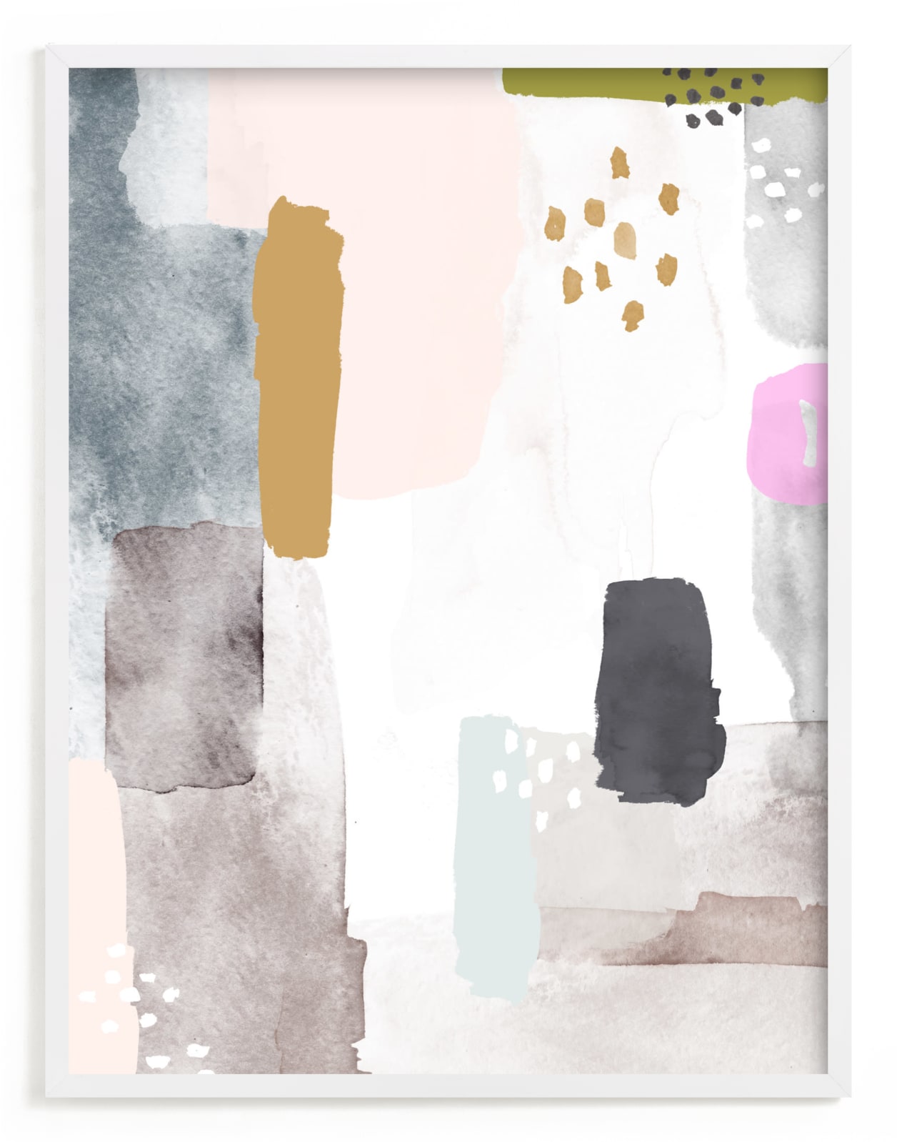 "Gather" - Art Print in Slate by Melanie Severin - Framed