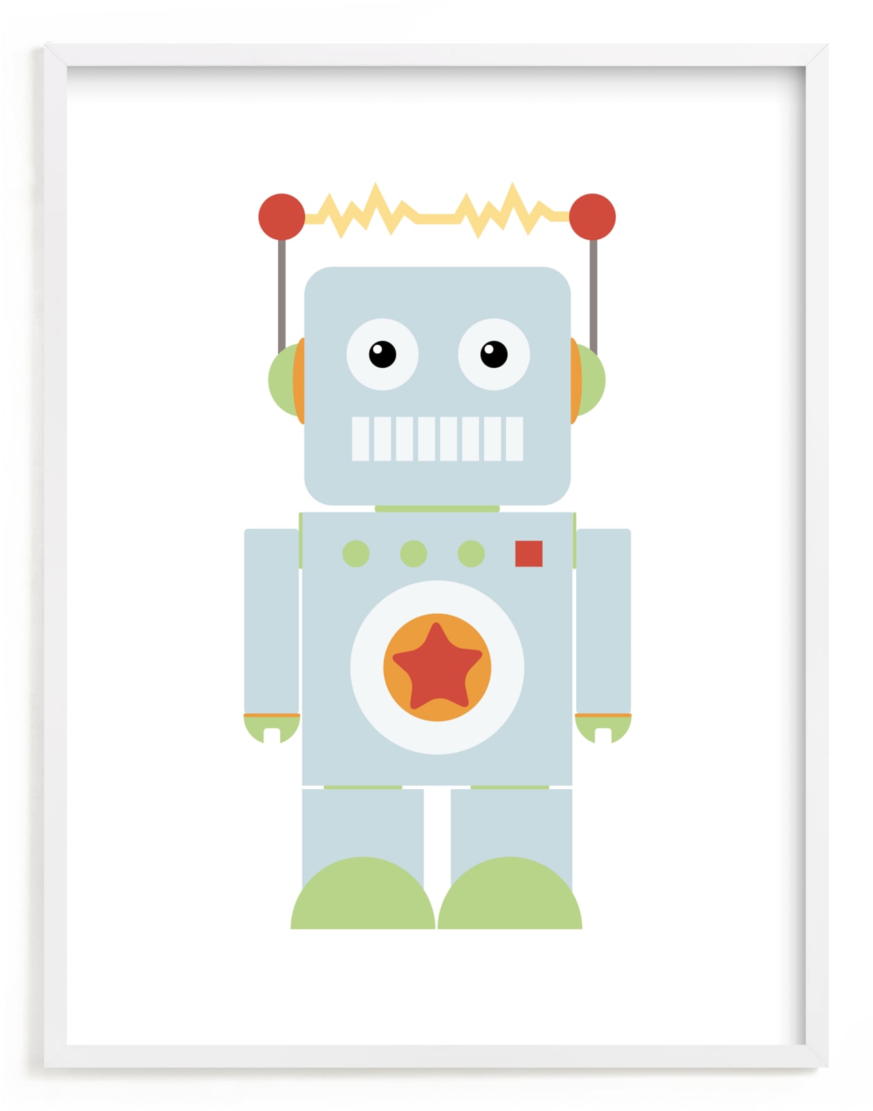 "Starbot" - Art Print by Dawn Jasper in beautiful frame options and a variety of sizes.