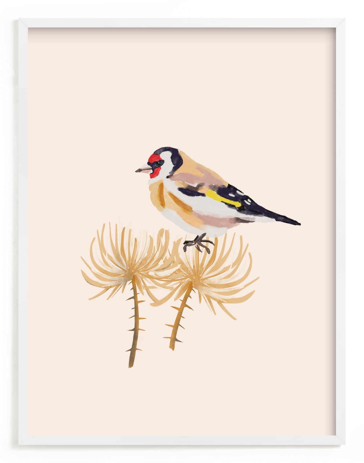 "Goldfinch 1" by Nina Leth in beautiful frame options and a variety of sizes.