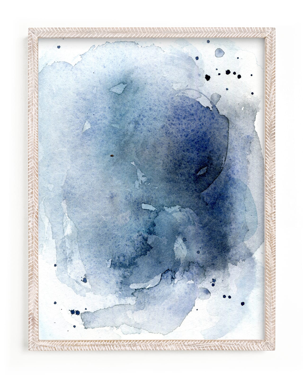 "Capri Waves" - Art Print in Ocean Blue by Paper Raven Co. - Framed