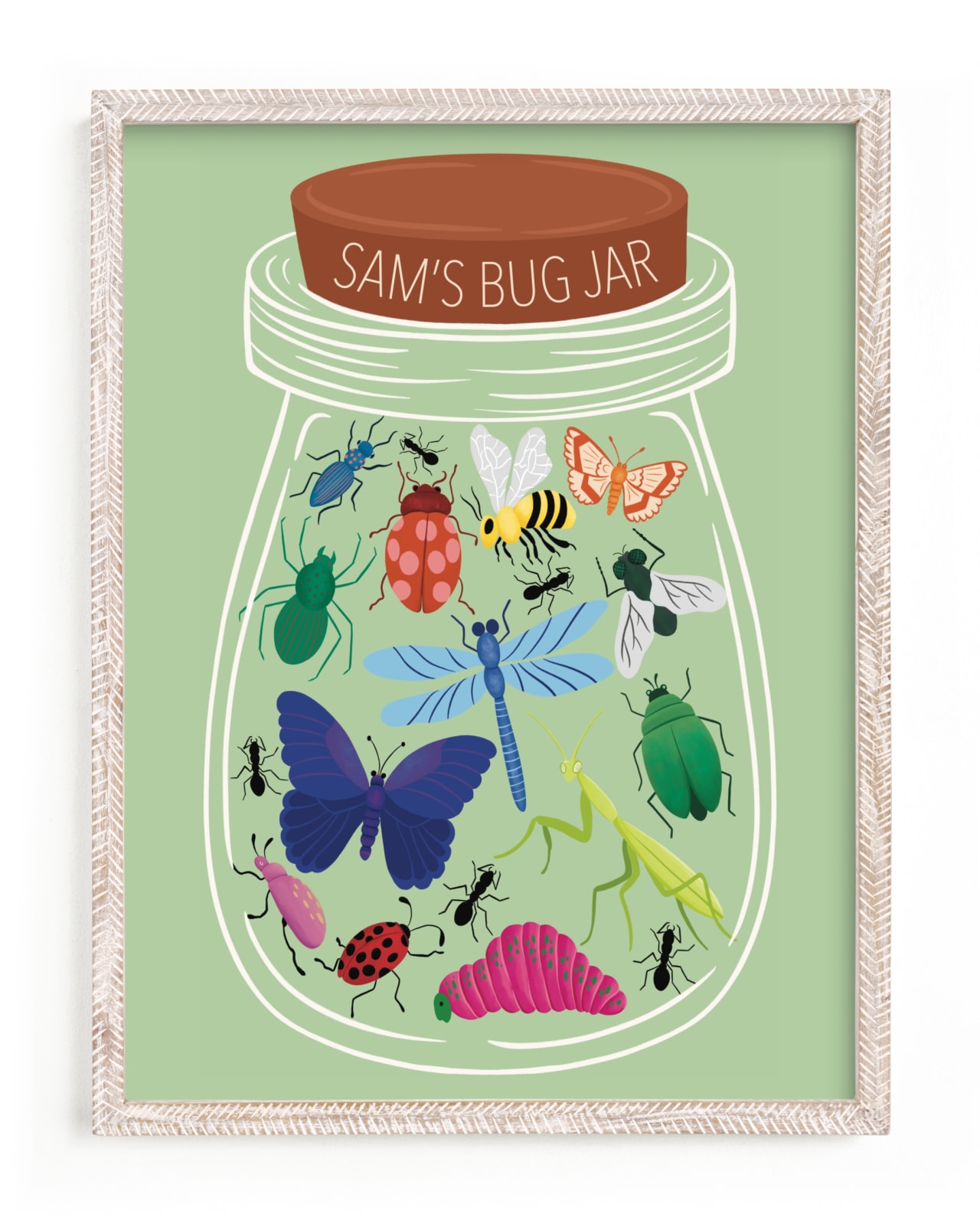 "Bug Jar" - Custom Open Edition Children's Art Print by DorothyDear Creations in beautiful frame options and a variety of sizes.