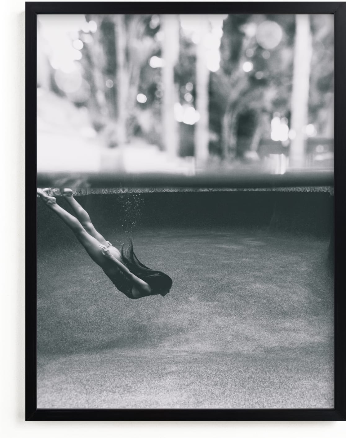 This is a black and white art by Zemina Zaferakis called Submerged.