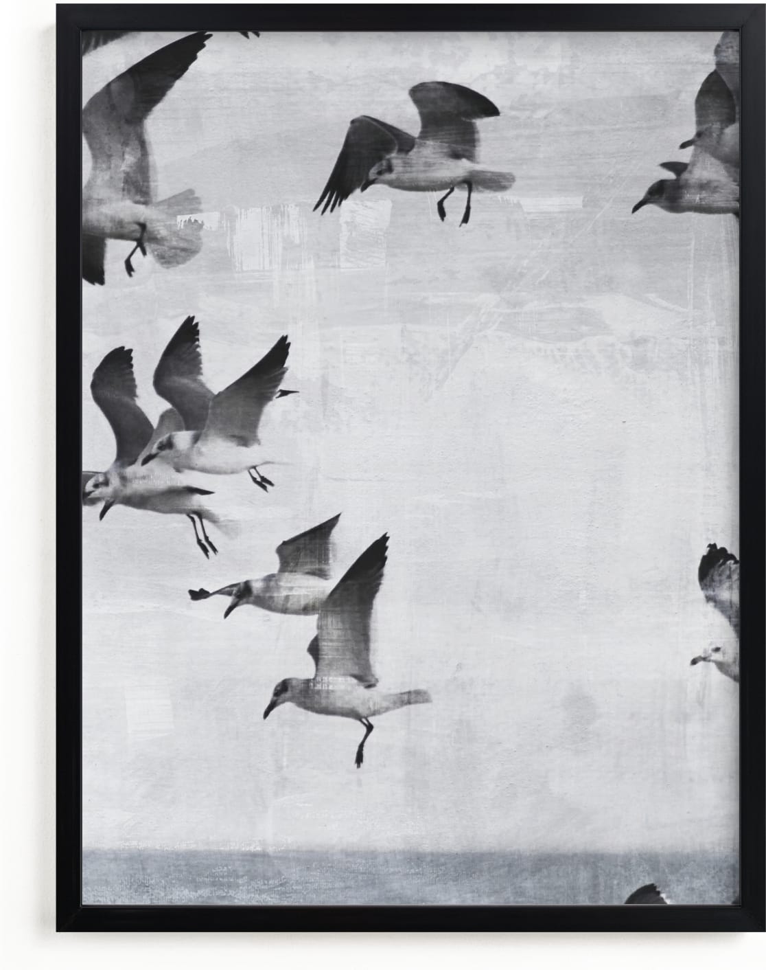This is a grey art by Dawn Smith called In flight..