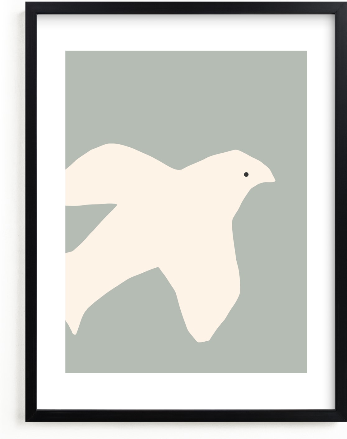 This is a blue, ivory, grey nursery wall art by Coit Creative called Summer Dove.