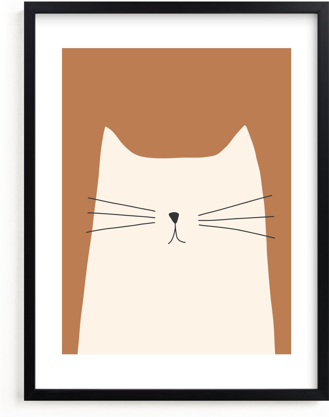 This is a brown nursery wall art by Coit Creative called House Cat.