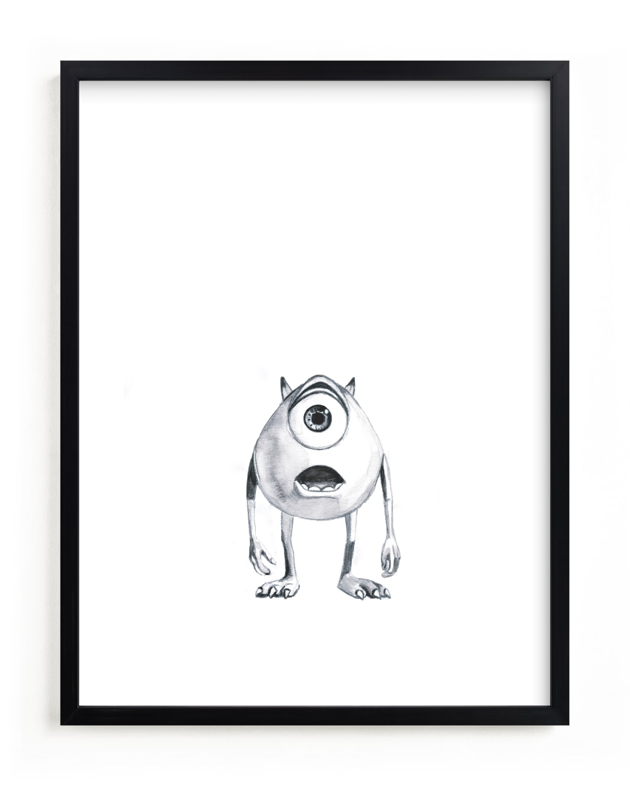 "Mike Wazowski from Disney and Pixar's Monster's Inc" - Limited Edition Art Print by Mary Gaspar in beautiful frame options and a variety of sizes.