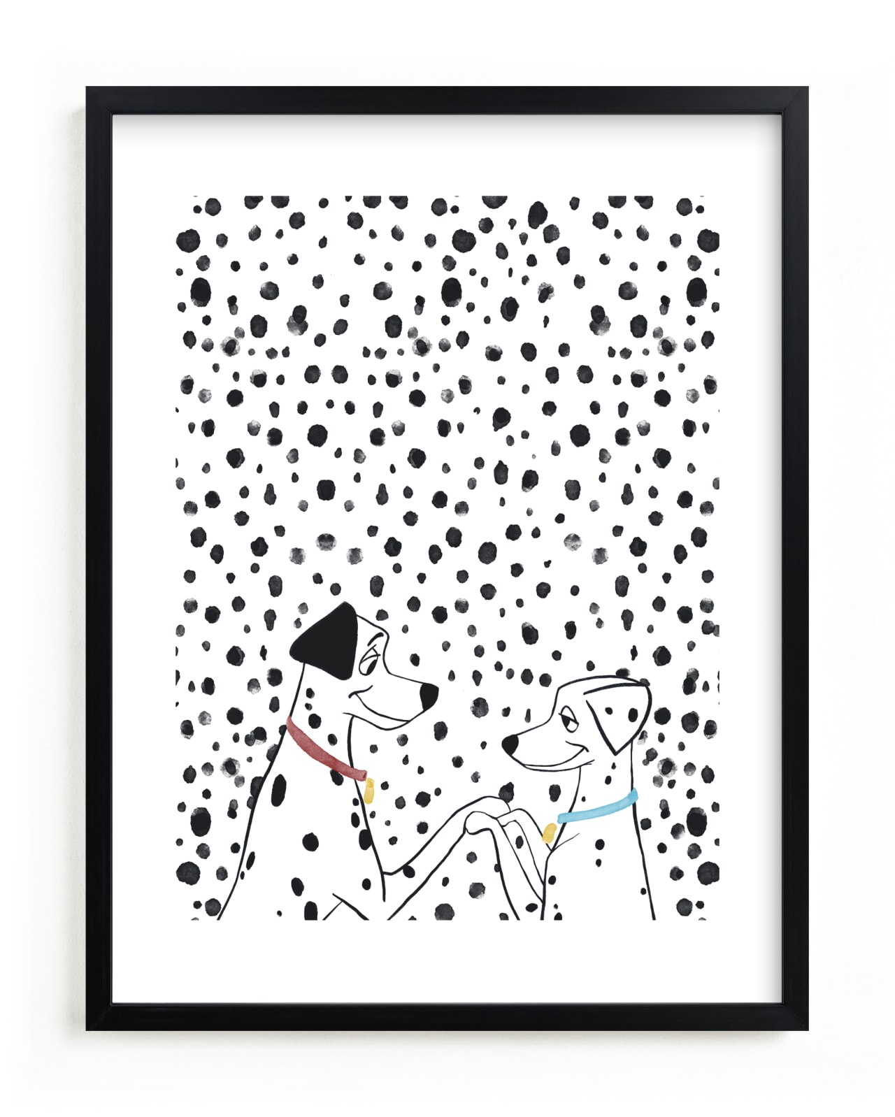 "Disney's 101 Dalmatian Invasion" - Limited Edition Art Print by Robin Ott in beautiful frame options and a variety of sizes.