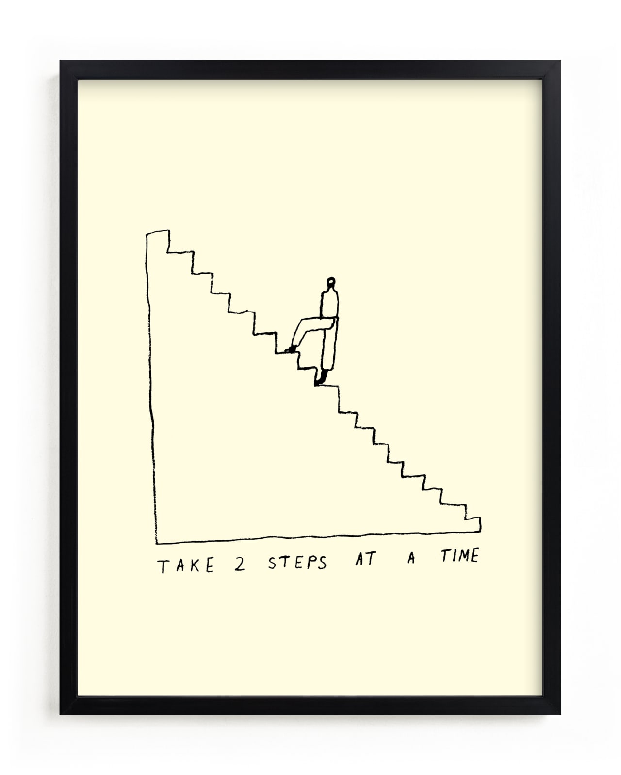 "Two Steps at a Time" - Limited Edition Art Print by Elliot Stokes in beautiful frame options and a variety of sizes.