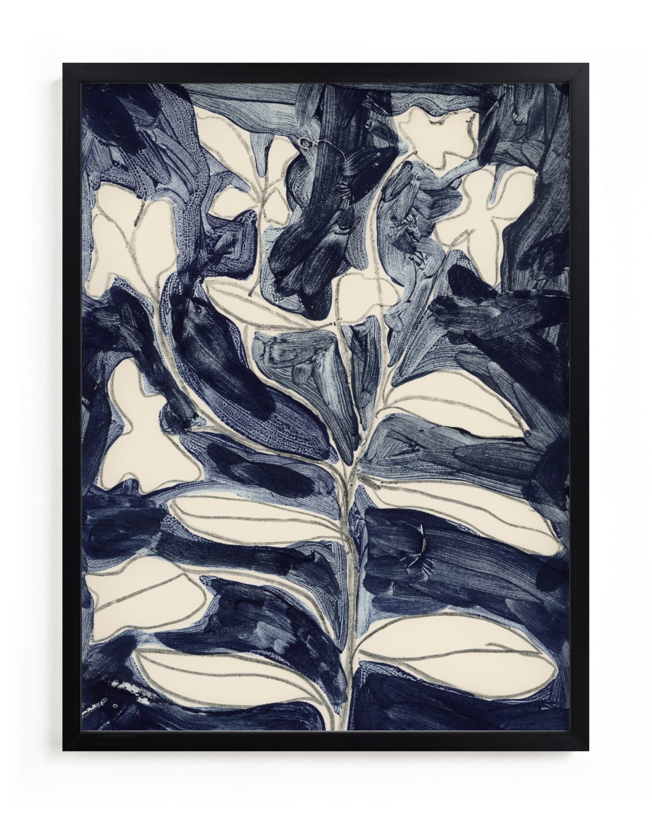 "Petals on Indigo" - Limited Edition Art Print by Deborah Velasquez in beautiful frame options and a variety of sizes.