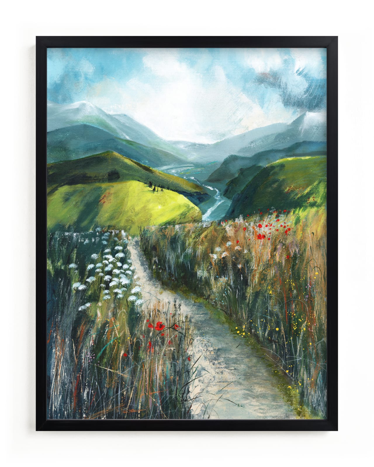 "Two Valleys II" - Limited Edition Art Print by Luci Power in beautiful frame options and a variety of sizes.