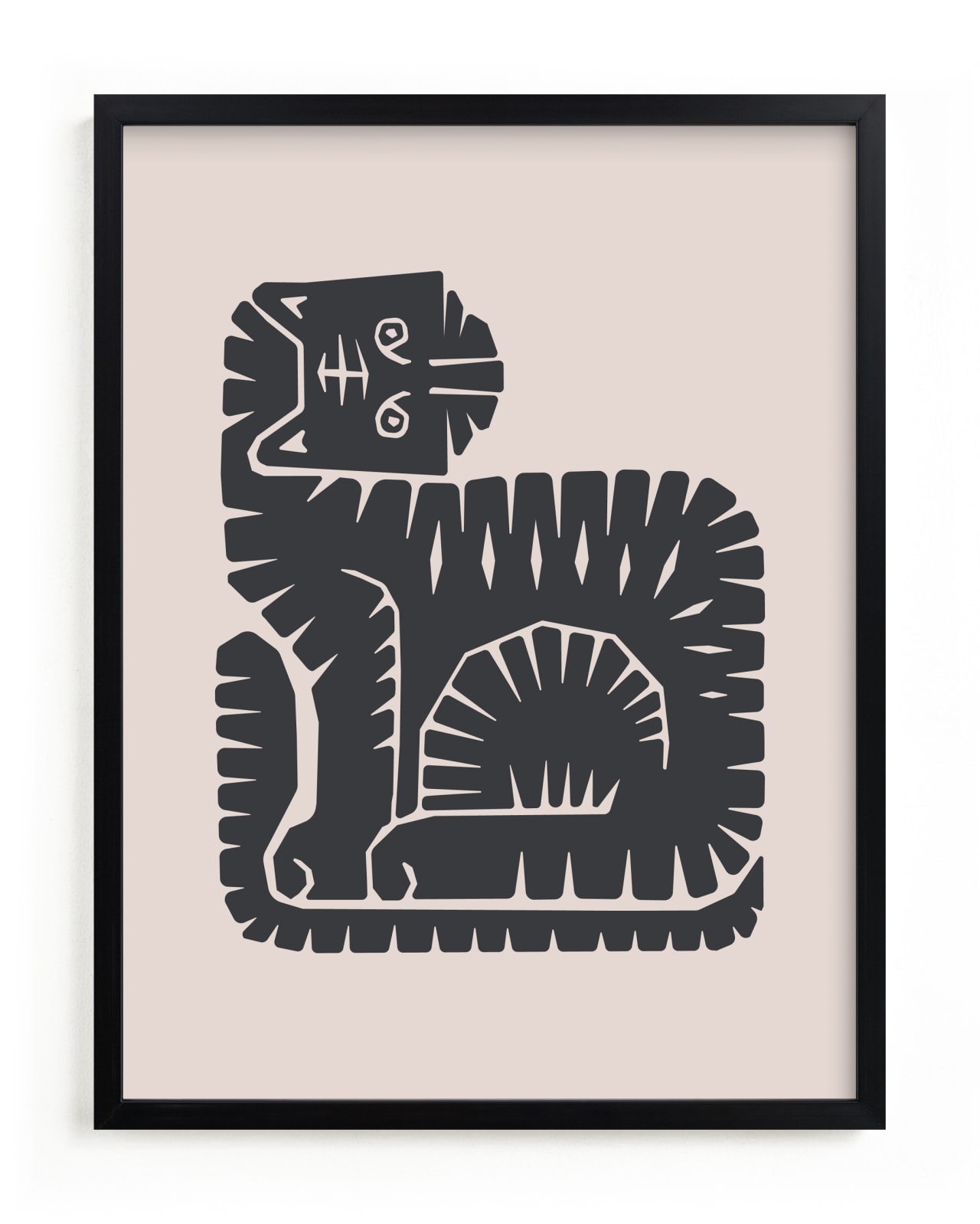 "Sitting Tiger" - Limited Edition Art Print by Dani Lugato in beautiful frame options and a variety of sizes.
