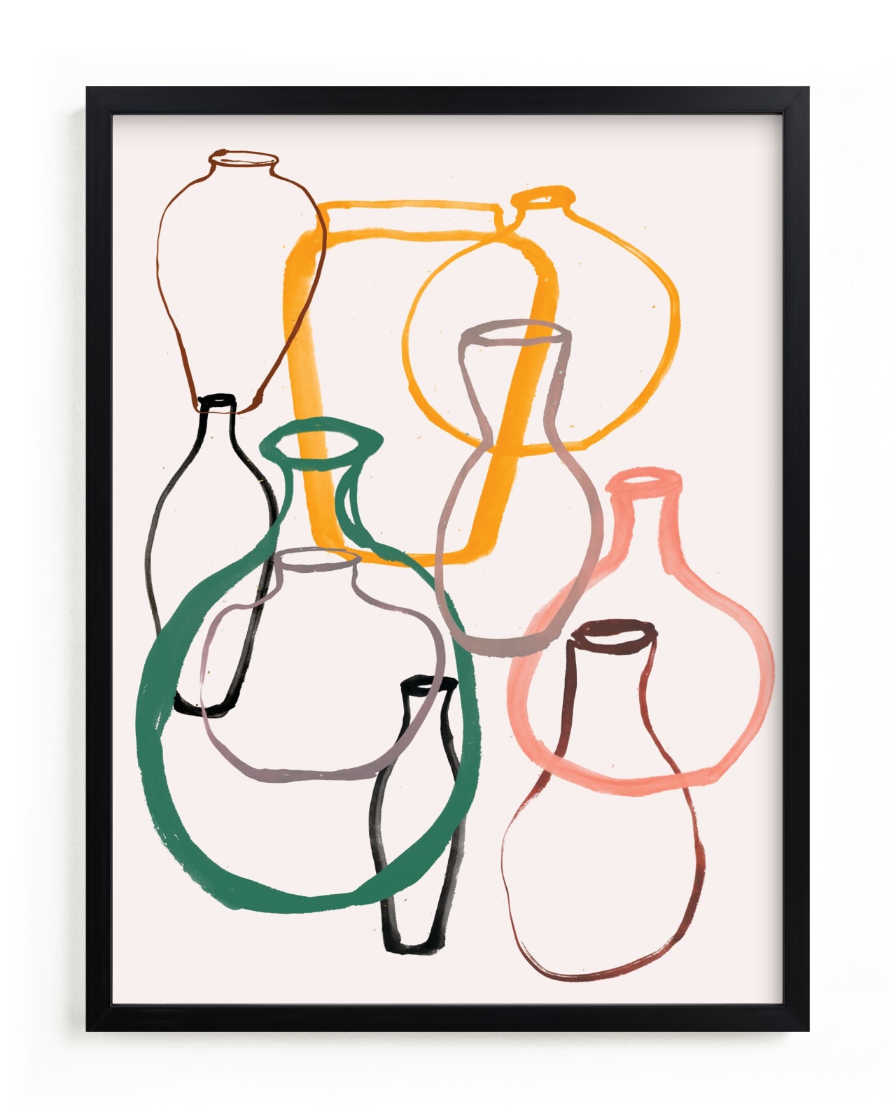"vase outline" - Limited Edition Art Print by Cass Loh in beautiful frame options and a variety of sizes.